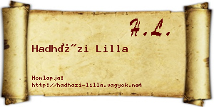 Hadházi Lilla névjegykártya